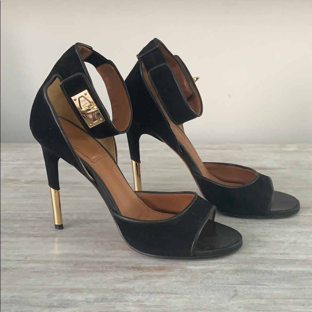 Givenchy Suede Shark Lock Heels - Picture 3 of 10